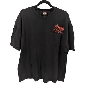 Harley Davidson Motorcycles Mens TShirt w/ Pocket Sz 2XL 2018 Biker Route 43 WI